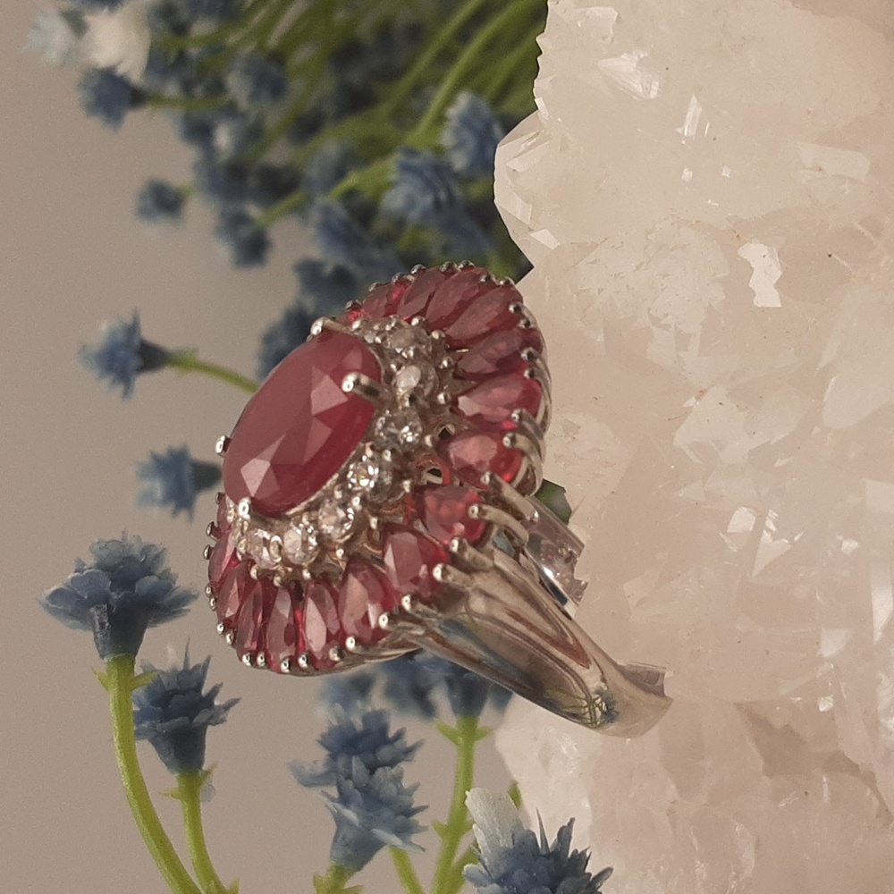 925 Genuine Ruby Ring. - image 2